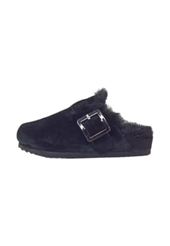 Colors Of California Wildleder furry bio closed toe für damen größe 39 eu, Schwarz , 39 EU von Colors of California