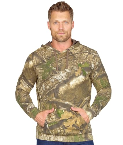 COLOSSEUM Realtree Herren Essential Camo Lightweight Performance Pullover Hoodie, Realtree Apx, Medium von COLOSSEUM