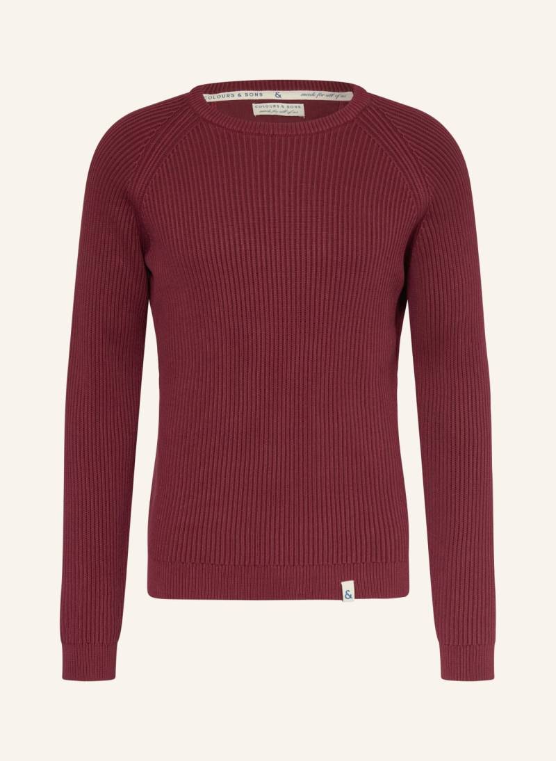 Colours & Sons Pullover rot von COLOURS & SONS
