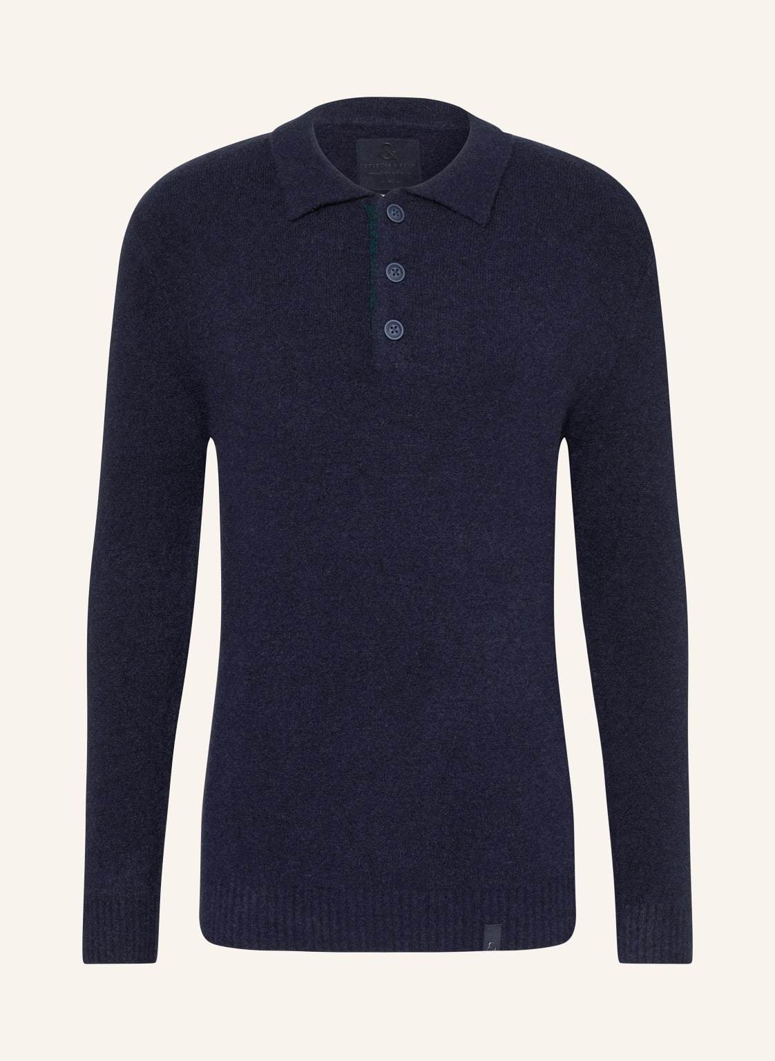 Colours & Sons Strick-Poloshirt blau von COLOURS & SONS