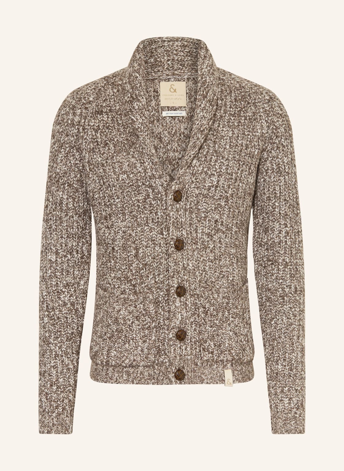 Colours & Sons Strickjacke braun von COLOURS & SONS