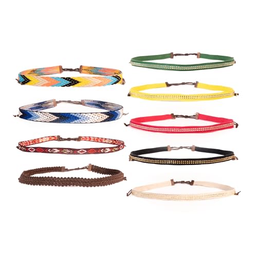 COLP Austauschbare Hutbänder für Damen und Herren, verstellbar, dekorativ, bunt, modisch für Lederhüte, Cowboy, Fedoras, Mehrfarbig, Einheitsgröße-L von COLP