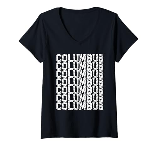 Damen Columbus T-Shirt mit V-Ausschnitt Damen Columbus T-Shirt mit V-Ausschnitt von COLUMBUS