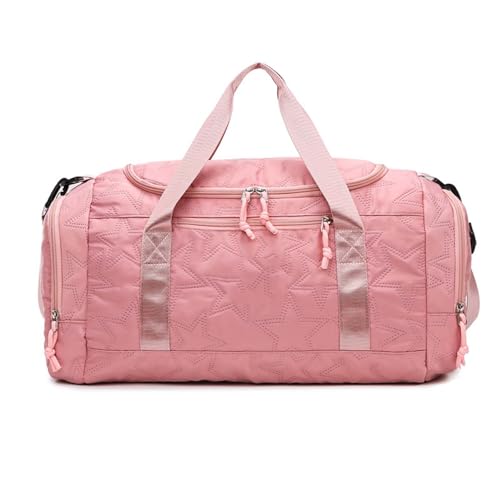 COLseller Reisetasche Foldybag Weekender Reisetasche Damen Travel Duffle Bag Weekender Herren für Reisen, Urlaub Übernachtung, Krankenhaus, Camping,Pink von COLseller