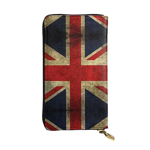 Britische Flagge Leder Lange Handheld Brieftasche Frauen Brieftasche Für Kreditkarte Bargeld Münze Lagerung, Union Jack Design, Einheitsgröße von COMAAM