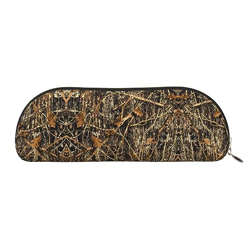 COMAAM Bibliothek Bücherregal Buch Leder Halbrunde Aufbewahrungstasche Große Kapazität Stift Bleistift Tasche Geeignet Für Die Aufbewahrung Von Stiften Und Kosmetik, Autumn Camoflauge, Einheitsgröße, von COMAAM