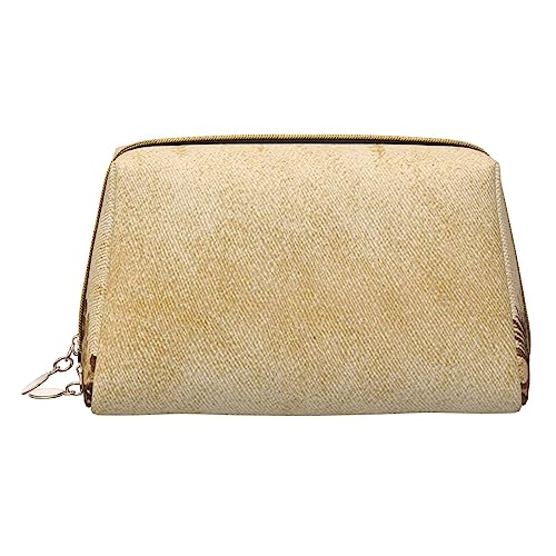 COMAAM Leder Make-up Taschen Bunte Boho Floral Gedruckt Kulturbeutel Tragbare Kosmetiktaschen Täglicher Gebrauch Lagerung Geldbörse Für Frauen, Rand aus Kiefernzapfen, Einheitsgröße von COMAAM