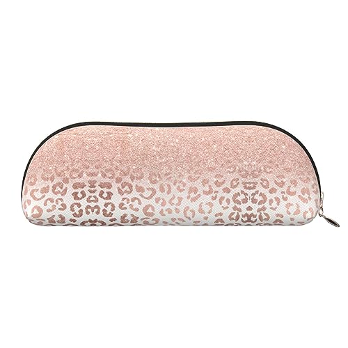 COMAAM Rose Gold Glitter Leder Halbrunde Aufbewahrungstasche Große Kapazität Stift Bleistift Tasche Geeignet Für Die Aufbewahrung Von Stiften Und Kosmetik von COMAAM