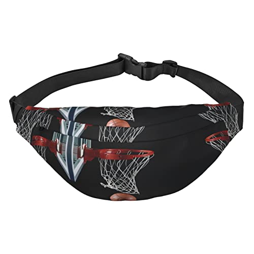 Fledermaus-Druck-Reise-Laufen-große Crossbody-Tasche für Männer und Frauen Sport Hüfttasche Umhängetasche, Basketball, Einheitsgröße von COMAAM