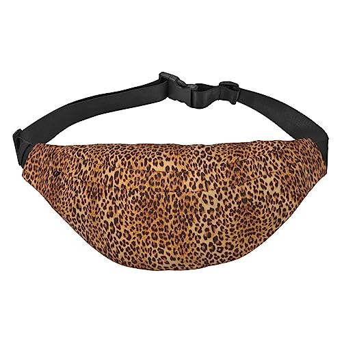 Golden Cannabis Reise Laufen Große Crossbody Tasche Herren Und Frauen Sport Taille Tasche Crossbody Tasche, Leoparden-Print, Einheitsgröße von COMAAM