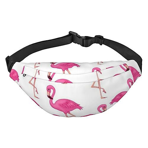 Nette Pommersche Reise Laufen Große Crossbody Tasche Männer Und Frauen Sport Taille Tasche Crossbody Tasche, Rosa Flamingo 1, Einheitsgröße von COMAAM