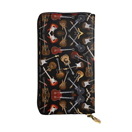 Rote Schädel Leder Lange Handheld Brieftasche Frauen Brieftasche Für Kreditkarte Bargeld Münze Lagerung, Gitarren, Einheitsgröße von COMAAM