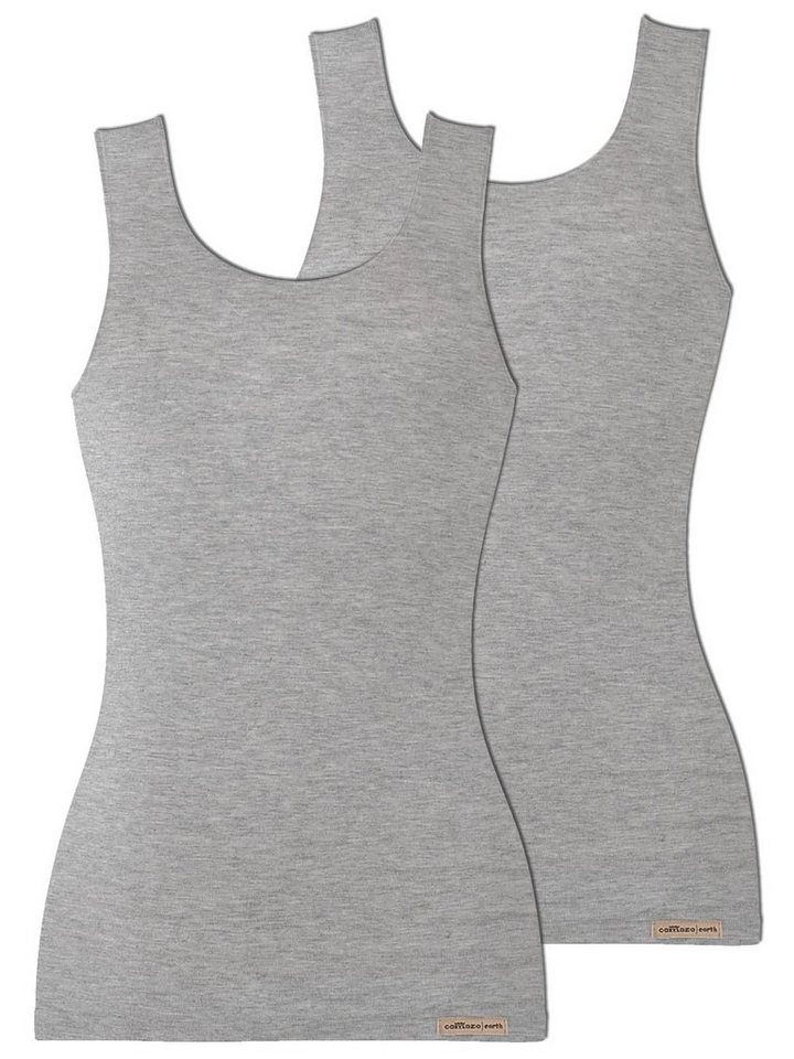 COMAZO Achselhemd 2er Pack Damen Unterhemd Achselträger 2764 (Stück, 2-St) Vegan von COMAZO