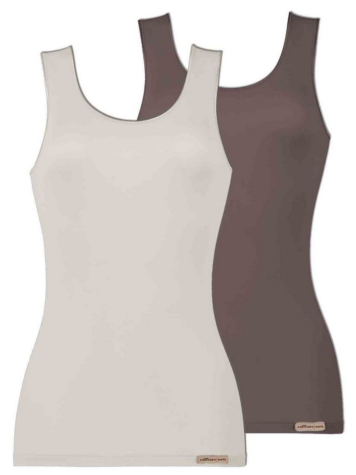 COMAZO Achselhemd 2er Pack Damen Achselunterhemd (Stück, 2-St) Vegan von COMAZO