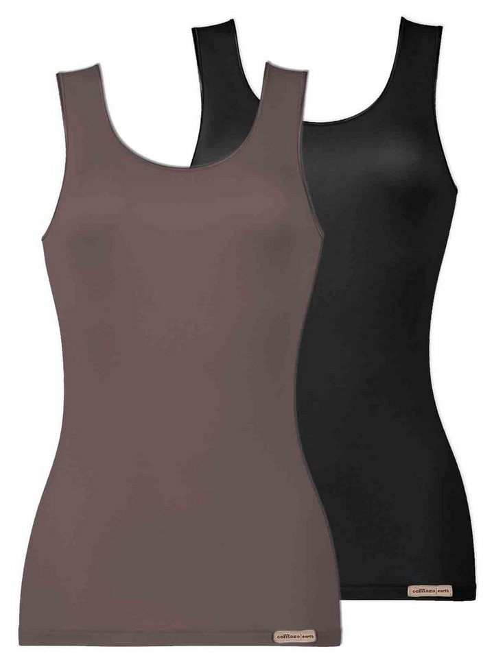COMAZO Achselhemd 2er Pack Damen Achselunterhemd (Stück, 2-St) Vegan von COMAZO