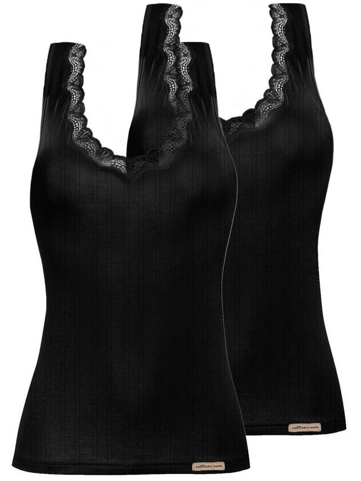COMAZO Achselhemd 2er Pack Damen Unterhemd Achselträger 2778 (Stück, 2-St) Vegan von COMAZO