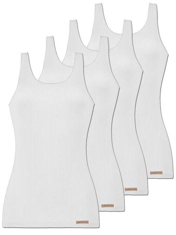 COMAZO Achselhemd 4er Pack Damen Baumwoll Achselträgerhemd (Spar-Set, 4-St) Vegan von COMAZO