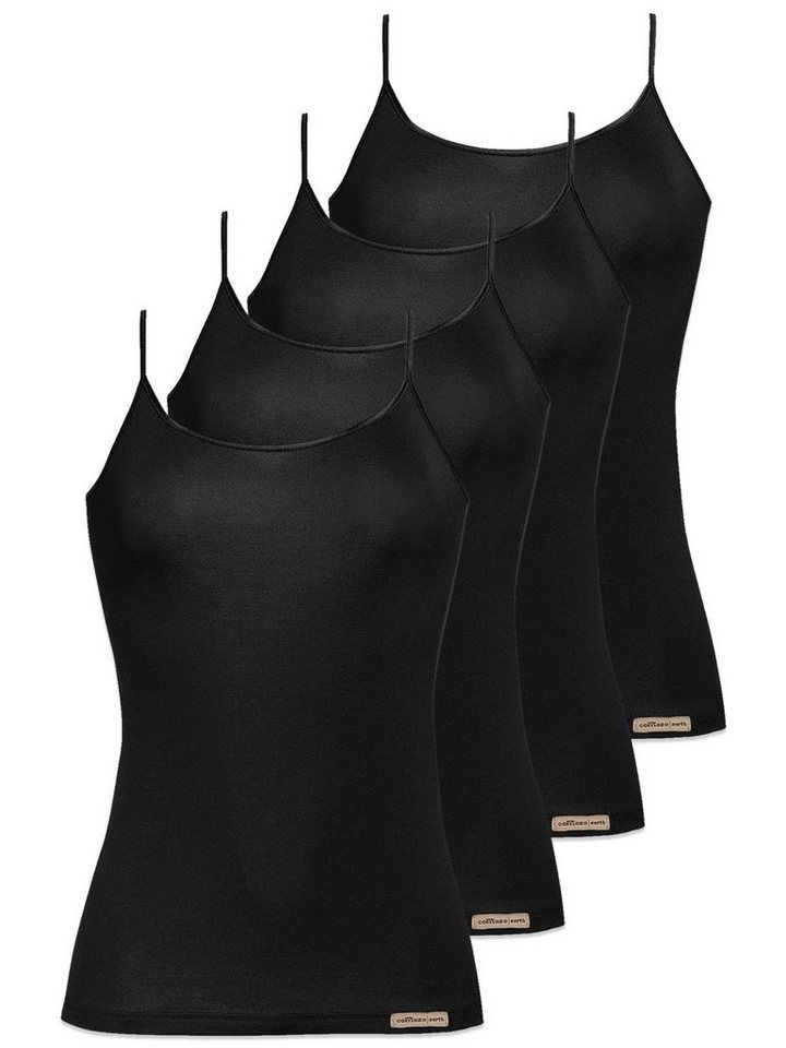 COMAZO Achseltop 4er Pack Damen Trägershirt 2764 (Spar-Set, 4-St) Vegan von COMAZO