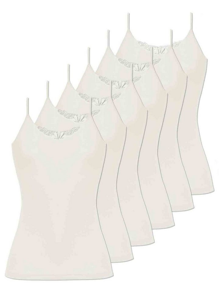 COMAZO Achseltop 6er Pack Damen Spaghettiträger Hemd (Packung, 6-St) - von COMAZO