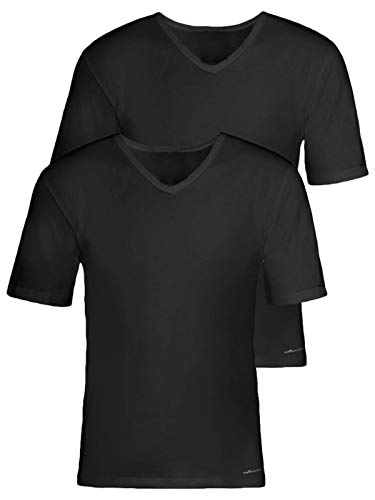 Comazo Earth 2er Sparpack Herren V Shirt, Gr.6, schwarz von Comazo