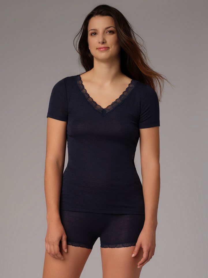 COMAZO Kurzarmshirt aus Merinowolle und Seide von COMAZO