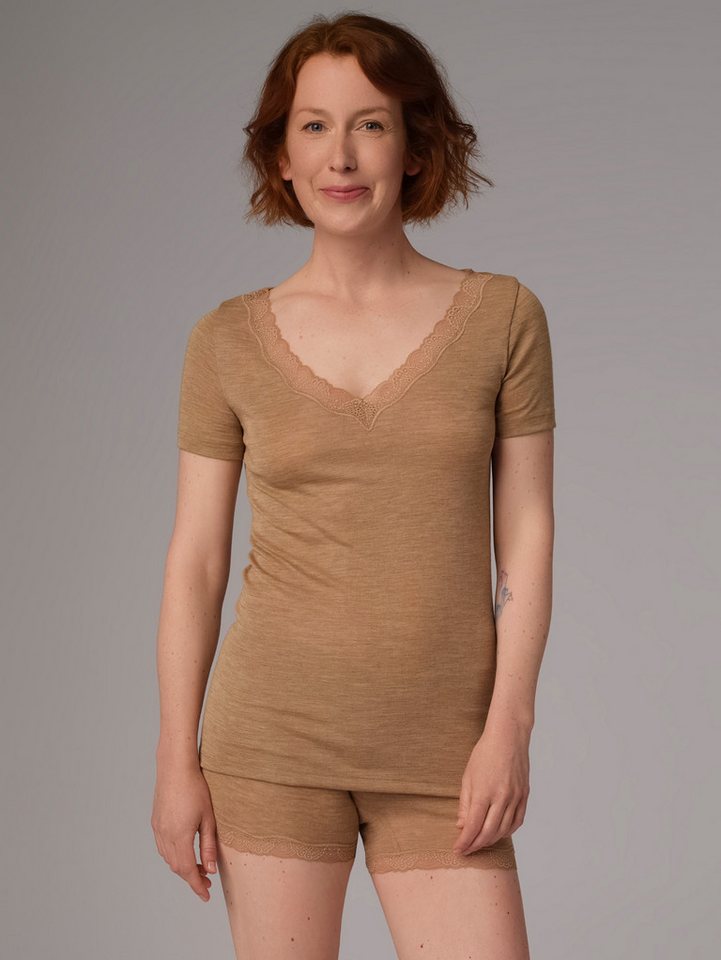 COMAZO Kurzarmshirt aus Merinowolle und Seide von COMAZO