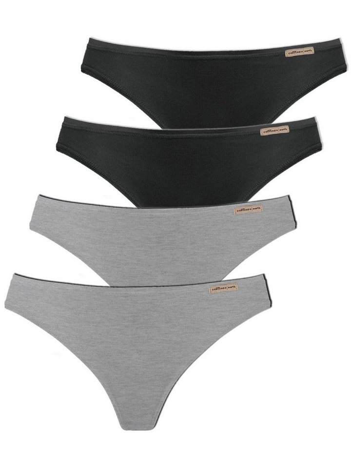 COMAZO String 4er Pack Bio Baumwolle Damen String (Spar-Set, 4-St) Vegan von COMAZO