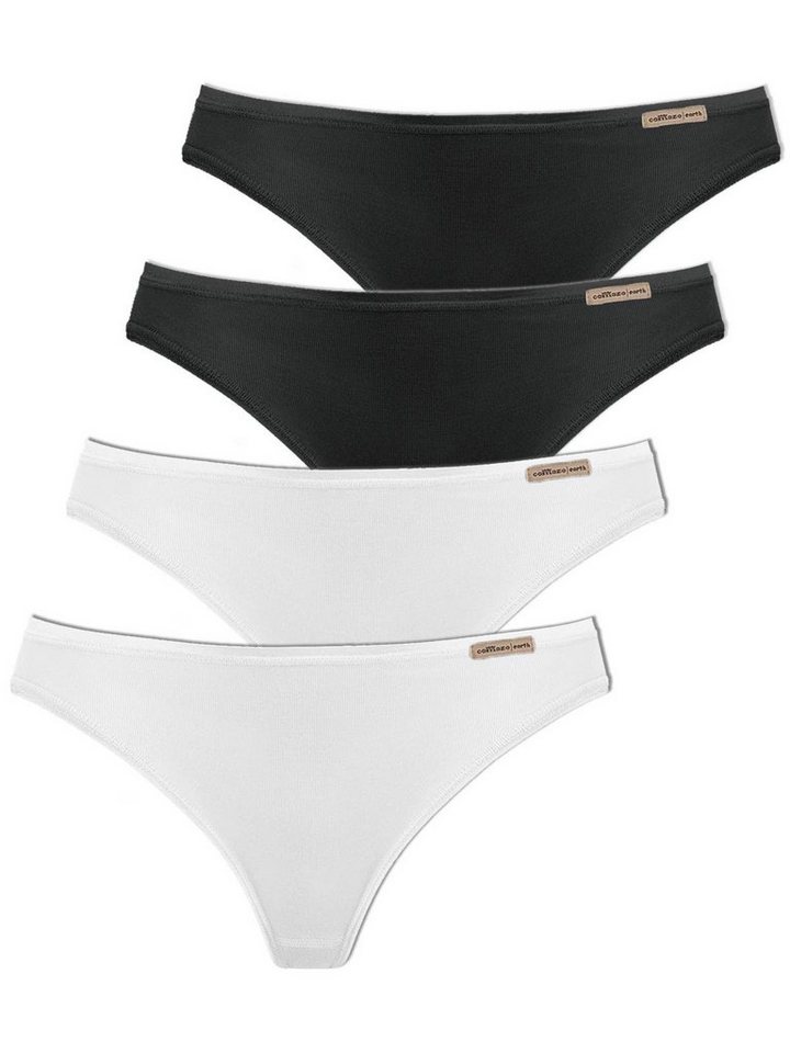 COMAZO String 4er Pack Bio Baumwolle Damen String (Spar-Set, 4-St) Vegan von COMAZO