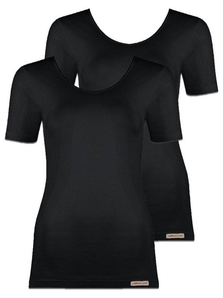 COMAZO Unterhemd 2er Pack Damen T-Shirt 2764 (Stück, 2-St) Vegan von COMAZO