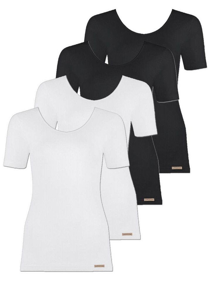 COMAZO Unterhemd 4er Pack Damen Baumwoll Shirt (Spar-Set, 4-St) Vegan von COMAZO