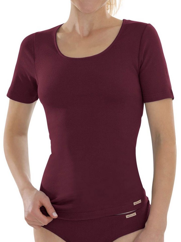 COMAZO Unterhemd Damen Baumwoll Shirt 1/4 Arm (Stück, 1-St) Vegan von COMAZO
