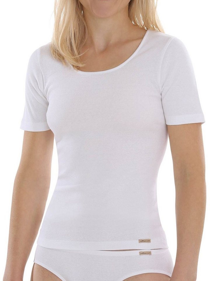 COMAZO Unterhemd Damen Baumwoll Shirt 1/4 Arm (Stück, 1-St) Vegan von COMAZO