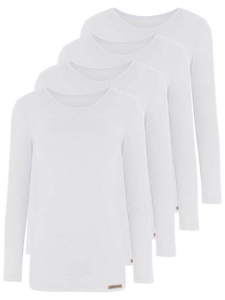 COMAZO Unterziehshirt 4er Pack Damen Langarm Shirt 2764 (Spar-Set, 4-St) Vegan von COMAZO