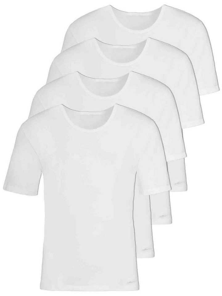 COMAZO Unterziehshirt 4er Pack Herren Shirt kurzarm (Spar-Set, 4-St) Vegan von COMAZO