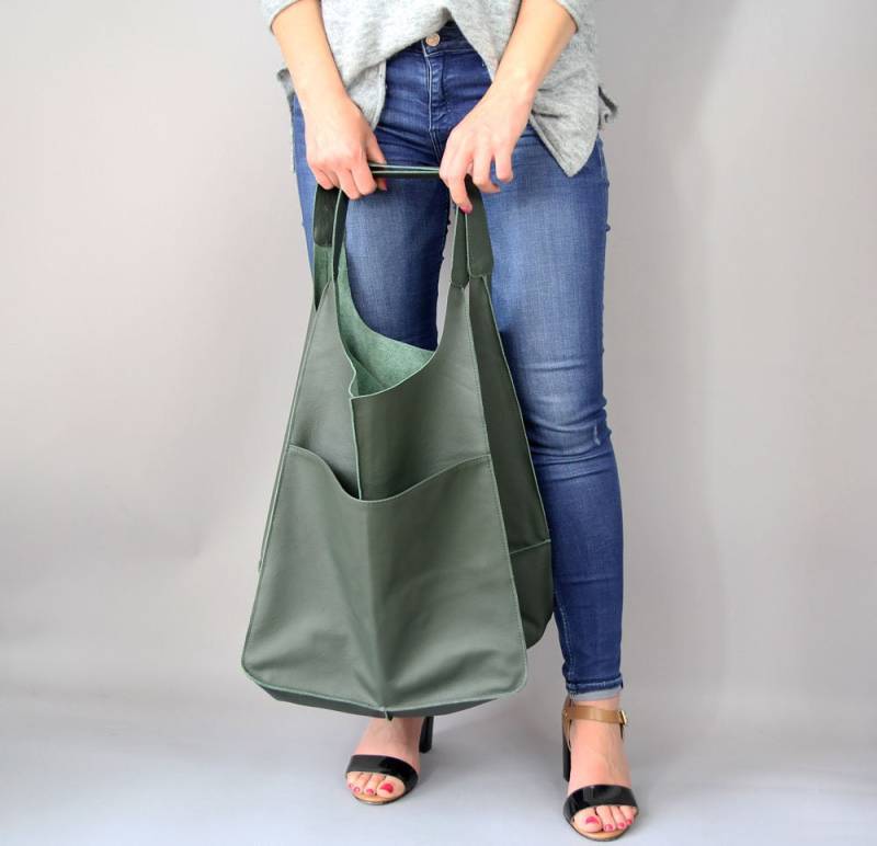 Große Oversized Tote, Schultertasche, Große Hobo Tasche, Schulter Handtasche, Weiche Ledertasche, Designer-Handtasche von COMBAG
