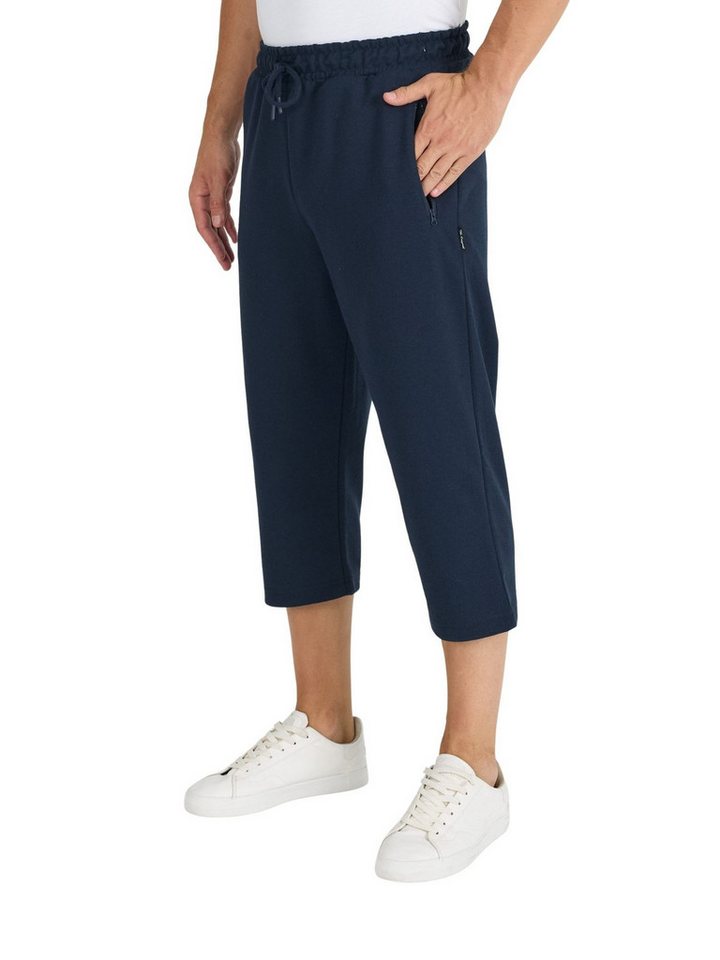 COMEOR 3/4-Sweathose Herren Bermuda Capri Shorts 3/4 Sommerhosen mit Reißverschluss Mit Reißverschlusstaschen von COMEOR