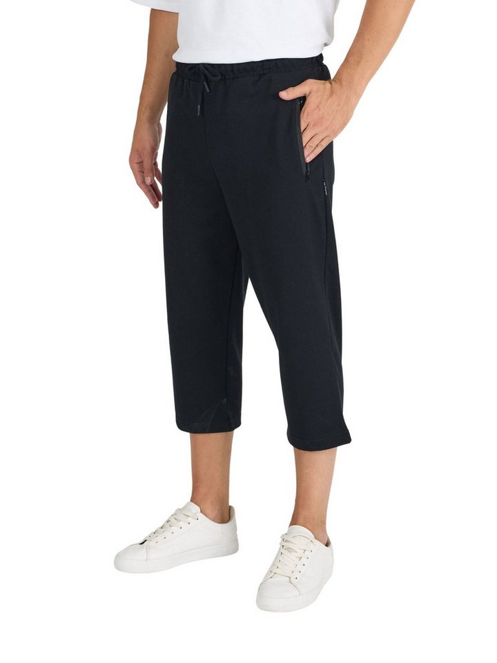 COMEOR 3/4-Sweathose Herren Bermuda Capri Shorts 3/4 Sommerhosen mit Reißverschluss Mit Reißverschlusstaschen von COMEOR