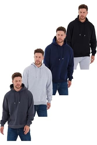 COMEOR Hoodie Herren Kapuzenpullover Sweatshirts (4 Pack Multifarben 2XL) von COMEOR