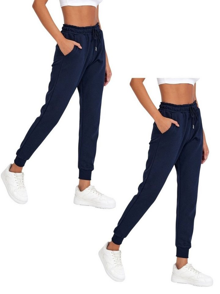 COMEOR Jogginghose Damen -Baumwolle Sporthose, Trainingshosen, Freizeithosen, Sweatpants (2-tlg) mit Regular Passform von COMEOR