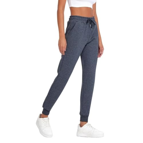 COMEOR Jogginghose Damen - Baumwolle Sporthose Lang Warme Trainingshosen, Frauen Freizeithosen, Sweatpants mit Regular Passform für Fitness, Yoga, Freizeit (Dunkelgrau XL) von COMEOR