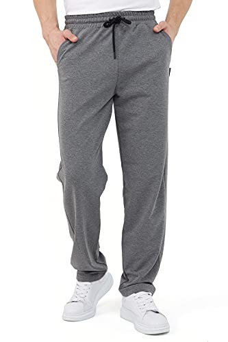 COMEOR Jogginghose Herren Baumwolle Sweathose - Lange Sport Hose Herren - Jogger Trainingshose Herren, Relaxing Hose (Dunkel grau, 2XL) von COMEOR