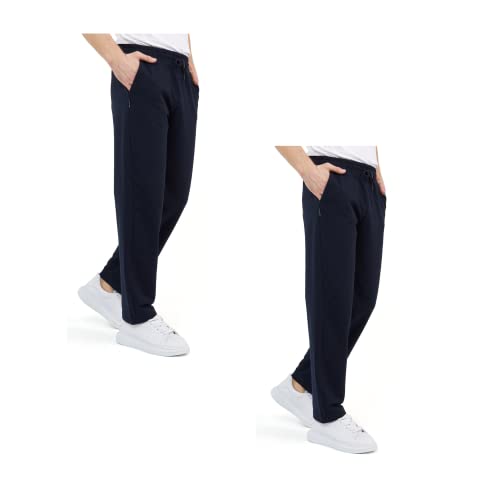 COMEOR Herren Jogginghose Baumwolle Sweathose - Lange Sport Hose - Jogger Trainingshose, Relaxing Hose in Dunkelgrau, Größe 3XL von COMEOR