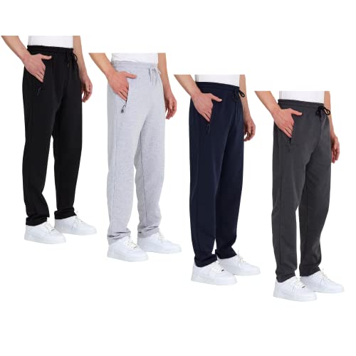 COMEOR Jogginghose Herren mit Reißverschlusstaschen Baumwolle Trainingshose - Sporthose Jogginghosen Männer Jogger | Jungen Freizeithose von COMEOR