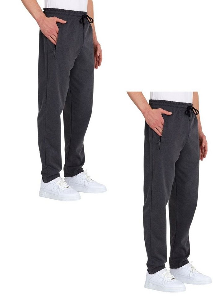 COMEOR Jogginghose Trainingshose Sporthose Herren Baumwollmischung (2-tlg) mit Reißverschluss von COMEOR