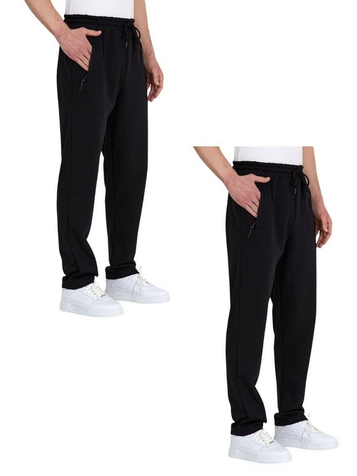 COMEOR Jogginghose Trainingshose Sporthose Herren Baumwollmischung (2-tlg) mit Reißverschluss von COMEOR