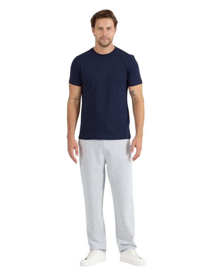 COMEOR Pyjama COMEOR Herren Pyjama Set 2-teilig – Kurzarm T-Shirt & lange Hose mit elastischem Bund, 2-teiliges Set, mit Seitentaschen von COMEOR