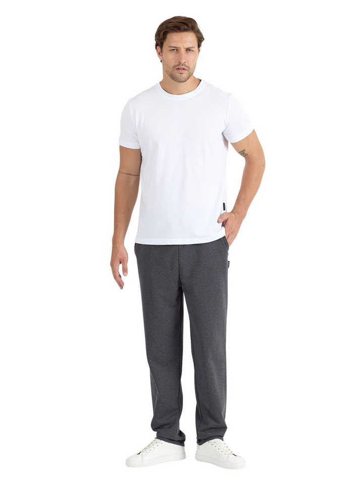 COMEOR Pyjama COMEOR Herren Pyjama Set 2-teilig – Kurzarm T-Shirt & lange Hose mit elastischem Bund, 2-teiliges Set, mit Seitentaschen von COMEOR