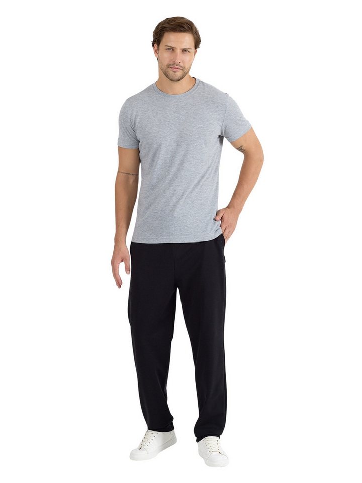 COMEOR Pyjama COMEOR Herren Pyjama Set 2-teilig – Kurzarm T-Shirt & lange Hose mit elastischem Bund, 2-teiliges Set, mit Seitentaschen von COMEOR