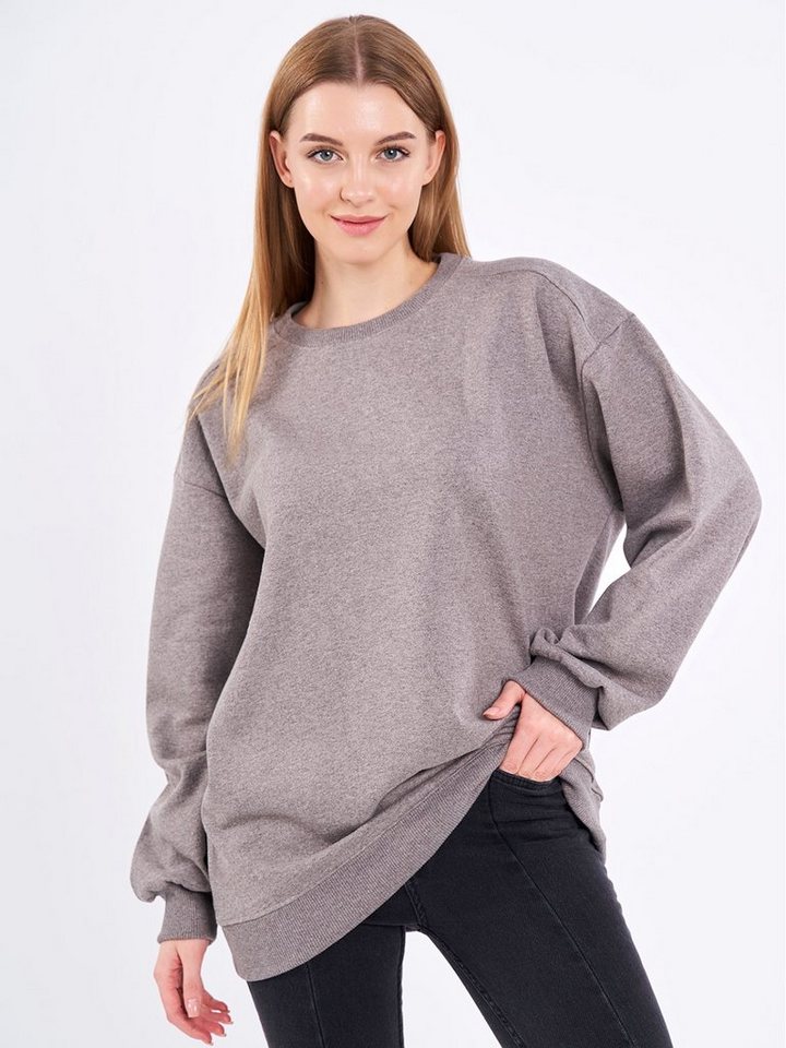 COMEOR Sweatshirt Damen Oversize Pullover Langarm Baumwolle von COMEOR