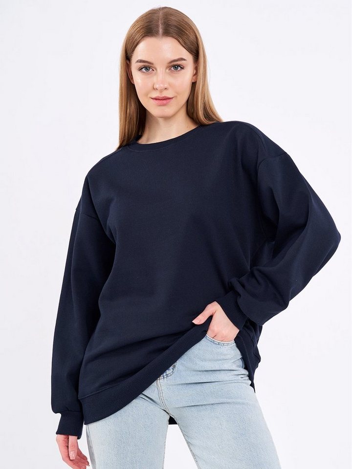 COMEOR Sweatshirt Damen Oversize Pullover Langarm Baumwolle von COMEOR